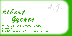 albert gyepes business card